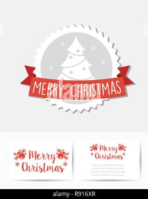 Weihnachten feiern Banner für Design, Karten, Einladungen und Präsentationen. Happy holidays Vektor Elemente einstellen. Stock Vektor