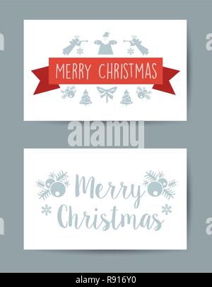 Weihnachten feiern Banner für Design, Karten, Einladungen und Präsentationen. Happy holidays Vektor Elemente einstellen. Stock Vektor