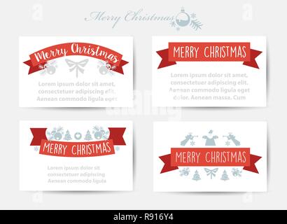 Weihnachten feiern Banner für Design, Karten, Einladungen und Präsentationen. Happy holidays Vektor Elemente einstellen. Stock Vektor