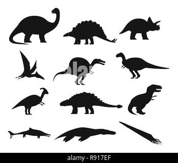 Kontur oder Kontur des Alten dinosaurus oder dino Stock Vektor