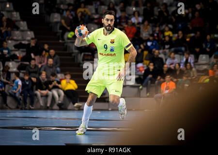 15. Dezember 2018 Pabello Barris Nord, Barcelona, Spanien; Halbfinale Copa ASOBAL Handball; FC Barcelona Lassa gegen Ademar Leon; Raul Entrerrios von Stockfoto