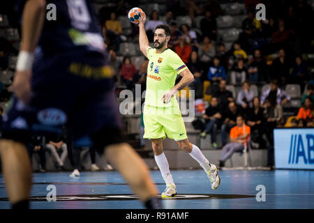 15. Dezember 2018 Pabello Barris Nord, Barcelona, Spanien; Halbfinale Copa ASOBAL Handball; FC Barcelona Lassa gegen Ademar Leon; Raul Entrerrios von Stockfoto