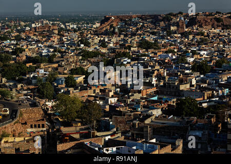 Stadt Jodhpur, Ansicht von Mehrangarh Fort Stockfoto