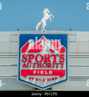 Fußball-Stadion von Denver Broncos in Denver, Colorado. Stockfoto