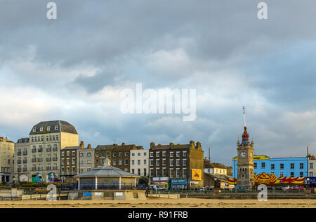 Die Promenade und Meer in Margate Kent im Winter Stockfoto