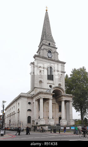 LONDON, GROSSBRITANNIEN, 17. NOVEMBER: Christus Kirche Spitalfields London am 17. NOVEMBER 2013. Christus Kirche Spitalfields, East London, United Kingdo Stockfoto