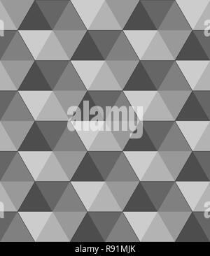 Abstrakte Schwarze und Weiße geometrische vector Wallpaper. Cube Muster Hintergrund Stock Vektor