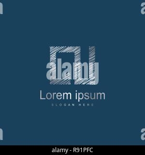 Initial CU logo Vorlage Vektor Design Stock Vektor