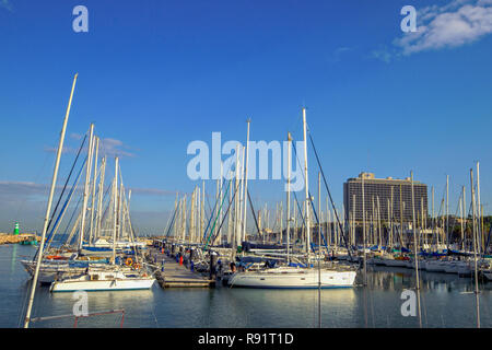 Israel, Tel Aviv. Tel Aviv-Yacht-club Stockfoto