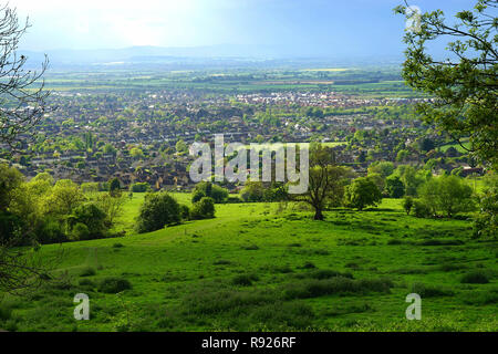 Eine Ansicht von Cleeve Hill, Gloucestershire, England Stockfoto