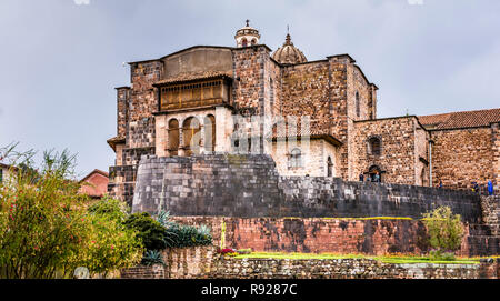 Cusco Peru, Koricancha,, Sonnentempel Coricancha Coricancha, Qoricancha, Stockfoto