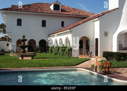 Stattliche Spanisch Stil Villa in Florida, USA Stockfoto