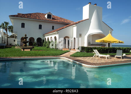 Stattliche Spanisch Stil Villa in Florida, USA Stockfoto