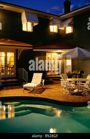 Luxus haus mit pool im Hinterhof, Florida, USA Stockfoto