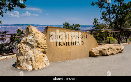 Bright Angel Trail, South Rim des Grand Canyon National Park, Arizona, USA Stockfoto