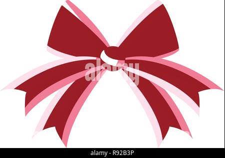 Zierschleife Symbol auf weißem Hintergrund, Vector Illustration Stock Vektor