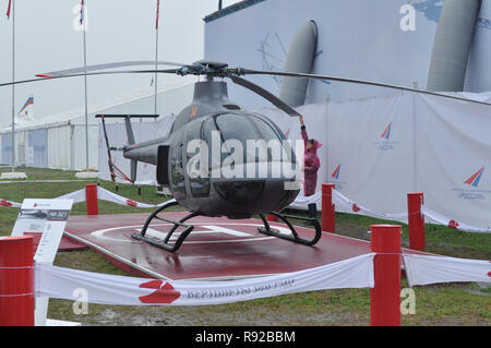 Schukowski, Russland. 20. August 2011. Air Show MAKS-2011. Mil Mi-34 S 1 Hubschrauber Stockfoto