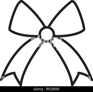 Zierschleife Symbol auf weißem Hintergrund, Vector Illustration Stock Vektor