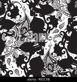 Paisley Hintergrund. Vintage nahtlose Muster Stock Vektor