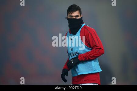 ESCLUSIVA MAILAND Foto Spada/LaPresse vom 18. Dezember 2018 Bologna (Italia) Sport calcio Bologna vs Mailand - Campionato di calcio Serie A TIM 2018/2019 Stadio Renato Dall'Ara Nella Foto: Alessio Romagnoli EXKLUSIVE MAILAND Foto Spada/LaPresse Dezember 18, 2018 in Bologna (Italien) Sport Fussball Bologna Mailand - Italienische Fußball-Liga einen TIM 2018/2019 - Renato Dall'Ara Stadion im Pic vs: Alessio Romagnoli Stockfoto