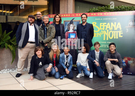 Rom, Italien. 19 Dez, 2018. Hotel Le Mèridienne Visconti - Präsentation film LA BEFANA VIEN DI NOTTE die Darsteller: Giuseppe Andidero/Alamy leben Nachrichten Stockfoto