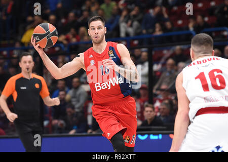 Foto Claudio Grassi/LaPresse 19 dicembre 2018 Assago (MI) Italia sport Warenkorb AX Armani Exchange Olimpia Milano vs FC Bayern Monaco - Turkish Airlines Eurolega 2018/2019 - Mediolanum Forum. Nella Foto: Stefan Jovic (Nr. 16 FC Bayern Monaco) Foto Claudio Grassi/LaPresse Dezember 19, 2018 Assago (MI) Italien sport Warenkorb AX Armani Exchange Olimpia Milano vs FC Bayern München - Turkish Airlines EuroLeague 2018/2019 - Mediolanum Forum. Im Bild: Stefan Jovic (Nr. 16 FC Bayern Monaco) Stockfoto
