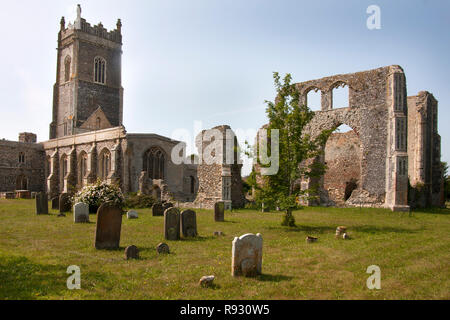 St Andrews Kirche und Ruine, Walberswick, Southwold, Suffolk, East Anglia, England Stockfoto