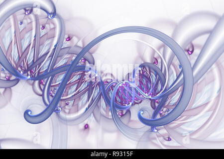 Wissenschaftliche Illustration des DNA-Moleküls Spirale. Gentechnik und Genmanipulation Konzept. DNA-Helix Moleküle und Chromosomen, DNA-Strang, mo Stockfoto