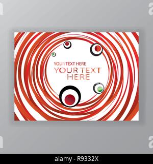 Sushi Menü vector Template, Deckel und Konzept mit maki Rollen und 3d rote Linien auf weissem, für Web und Print Stock Vektor