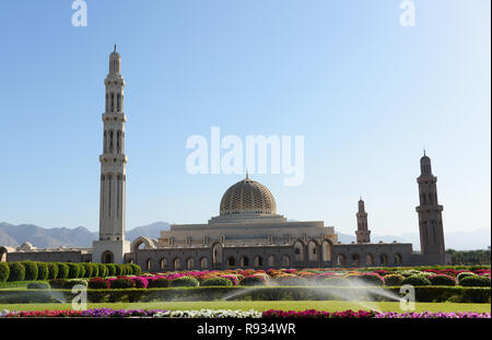 Der Sultan Qaboos Grand Mosque in Muscat. Stockfoto