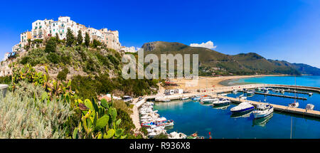 Mittelalterliche Stadt Gaeta, Panoramaaussicht, Latium, Italien. Stockfoto