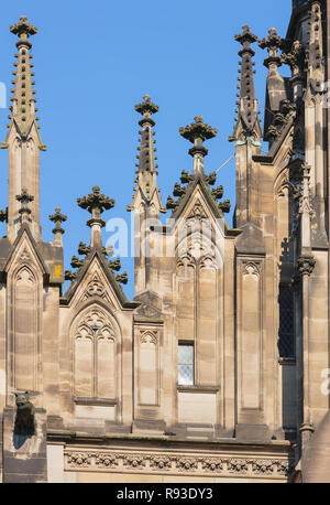 Teil der Fassade des berühmten elisabethenkirche Kirche in der Stadt Basel, Schweiz. Stockfoto