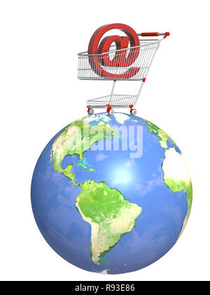 Konzeptionelle Bild - virtuelles Einkaufszentrum Stockfoto