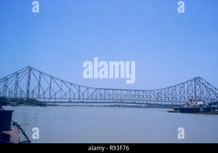 Howrah Bridge und Hooghly River, Kolkata, West Bengal, Indien Stockfoto