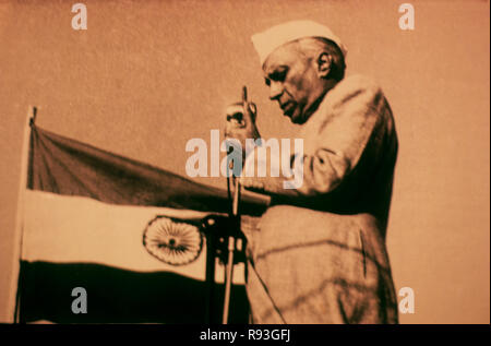 Pandit Jawaharlal Nehru kein Herr Stockfoto