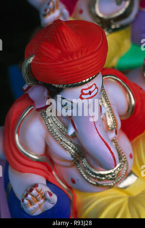 Idol von Lord Ganesh (Elefant Gott geleitet), Ganesh ganpati Festival, Pune, Maharashtra, Indien Stockfoto