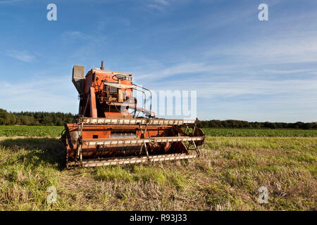 Eine alte vintage Allis Chalmers 1963 Gleaner Mähdrescher Stockfoto