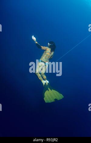 Freediver, Mittelmeer, Kash, Türkei Stockfoto