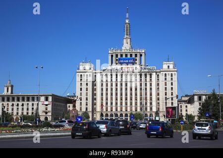 Casa Presei Libere, der Heimat der Freien Presse, Presse Zentrale, Media Center, Piata Presei Libere Square, Bukarest, Bukarest Stockfoto