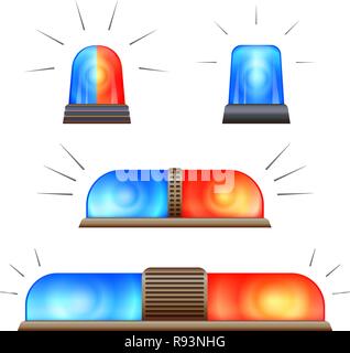 Alert flasher Icon Set. Cartoon von Alert flasher Vector Icons für Web Design Stock Vektor