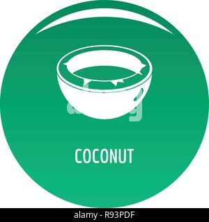 Coconut Symbol. Einfache Abbildung: Coconut vektor Icon für das Design grün Stock Vektor