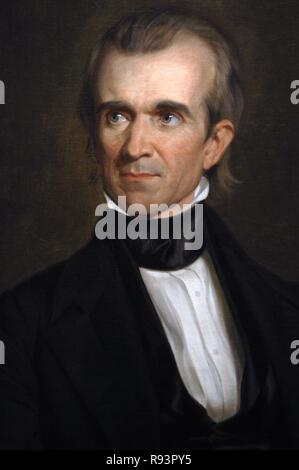 James K. Polk (1795-1849). Us-amerikanischer Politiker. 11. Präsident der Vereinigten Staaten (1845-1849). Portrait (1846) von George Peter Alexander Healy (1813-1894). National Portrait Gallery. Washington D.C. United States. Stockfoto