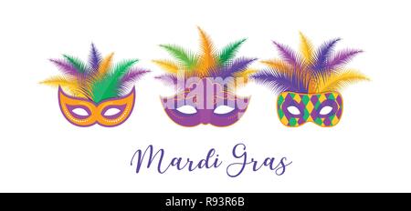 Mardi Gras - Fat Tuesday Karneval Vorlage Stock Vektor