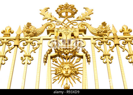 Isolierte Golden Gates auf Schloss Versailles. Frankreich. Stockfoto
