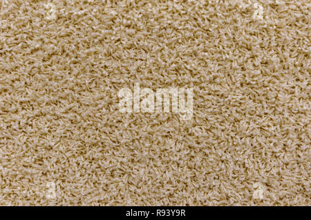 In der Nähe des hellen braunen Teppich Textur Hintergrund im Tagungsraum. Die Beschaffenheit des Lichts braunen Teppich Textur. Stockfoto