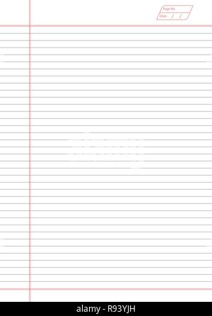 Papier Hinweis Seite Adressbuch Stock Vektor