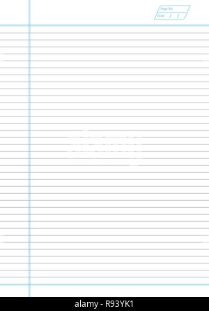 Notizbuch aus Papier Seite blue Stock Vektor
