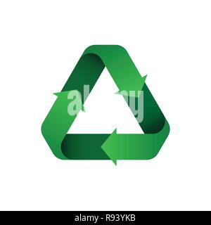 Papierkorb grün Logo Stock Vektor