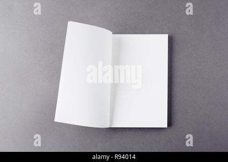 Eine Hälfte - Verbreitung Notebook Stockfoto
