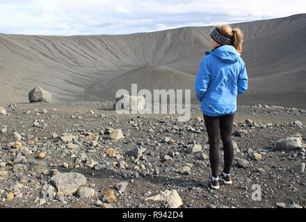 Hverfjall Vulkan, Island, 26. August 2018. (CTK Photo/Jitka Bojanovska) Stockfoto